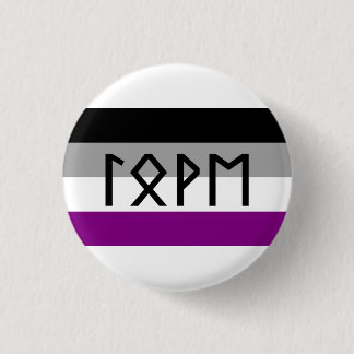 Elder Futhark Liebe Ace Flag Button