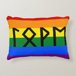 Elder Futhark Liebe Pride Flag Dekokissen