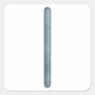 Elder Futhark Rune Isa Quadratischer Aufkleber