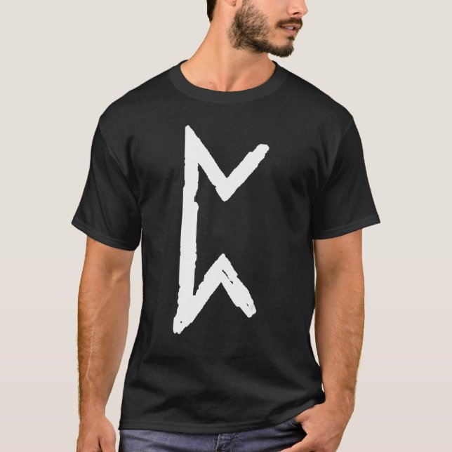 Elder Futhark Rune Perthro Letter P T-Shirt (Vorderseite)