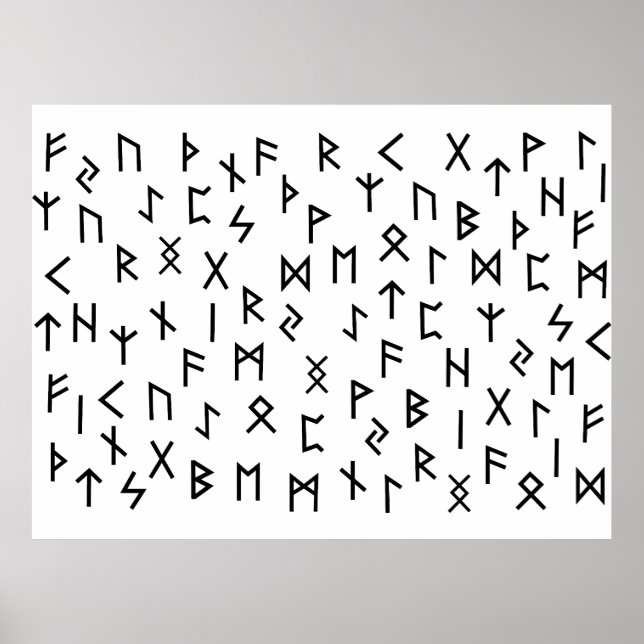 Elder futhark runes poster (Vorne)