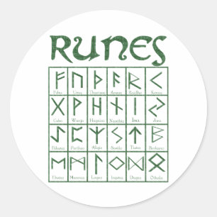 Elder Futhark Runes Runder Aufkleber