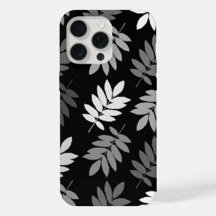 Elder Leaf Lg Muster Schwarz Weiß Grau iPhone 15 Pro Max Hülle