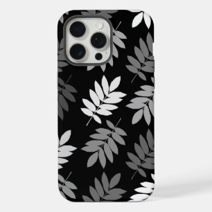 Elder Leaf Lg Muster Schwarz Weiß Grau iPhone 15 Pro Max Hülle