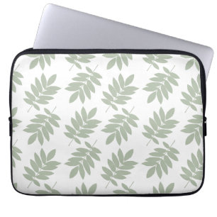 Elder Leaf Muster Grün+Weiß Laptopschutzhülle