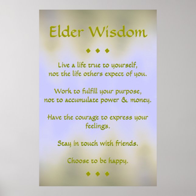Elder Wisdom Poster (Vorne)