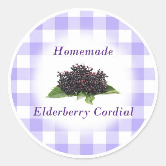 Elderberry-Gütezeichen Runder Aufkleber