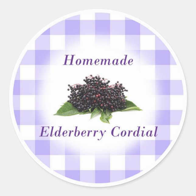 Elderberry-Gütezeichen Runder Aufkleber (Vorderseite)
