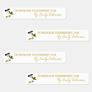 Elderberry-Jam-Thin-Siegel Etiketten