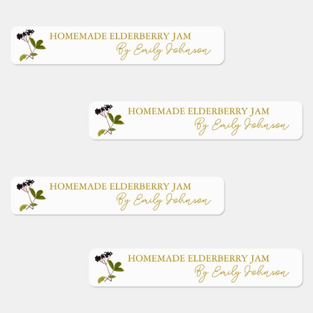 Elderberry-Jam-Thin-Siegel Etiketten (Gruppe)