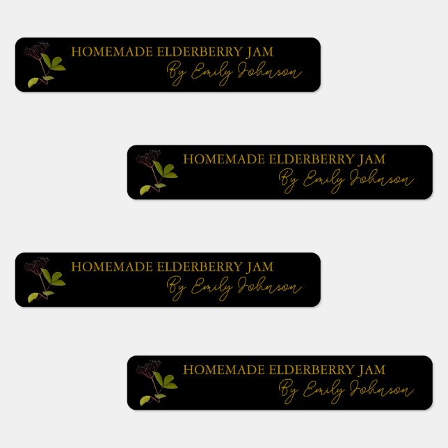 Elderberry-Jam-Thin-Siegel Etiketten (Gruppe)