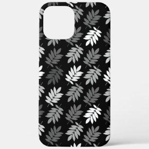 Elderblatt-Muster Schwarz Weiß Grau Case-Mate iPhone Hülle