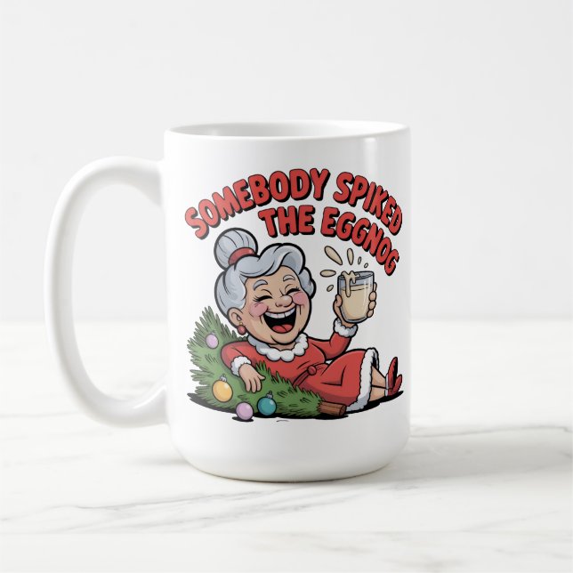 ELDERY LADY FALLS OVER CHRISTMAS  KAFFEETASSE (Links)