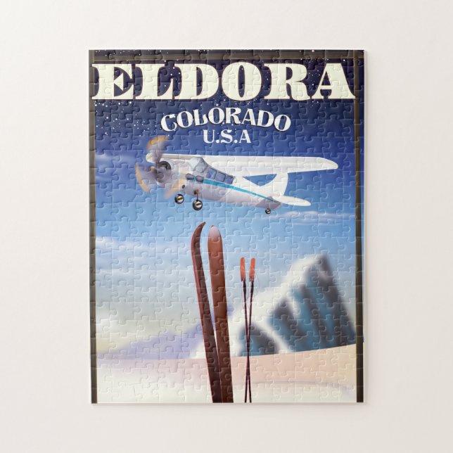Eldora Colorado Reiseplakat. Puzzle (Vertikal)
