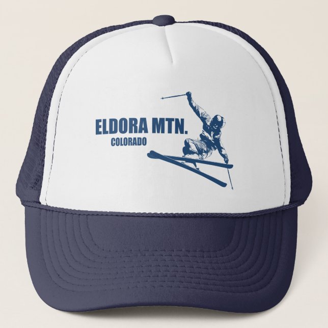 Eldora Mountain Colorado Skier Truckerkappe (Vorderseite)