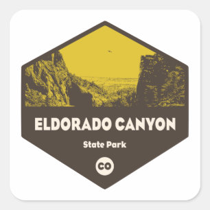 Eldorado Canyon Staat Park Colorado Quadratischer Aufkleber