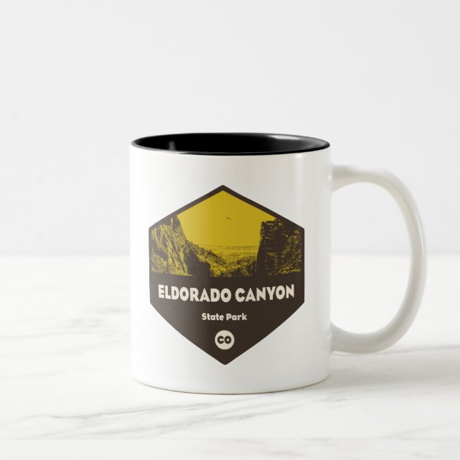 Eldorado Canyon Staat Park Colorado Zweifarbige Tasse (Rechts)