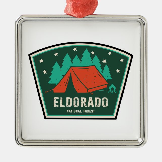Eldorado National Forest Camping Ornament Aus Metall (Vorne)