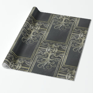 Eldrich Wrapping Paper (Black & Gold) Geschenkpapier
