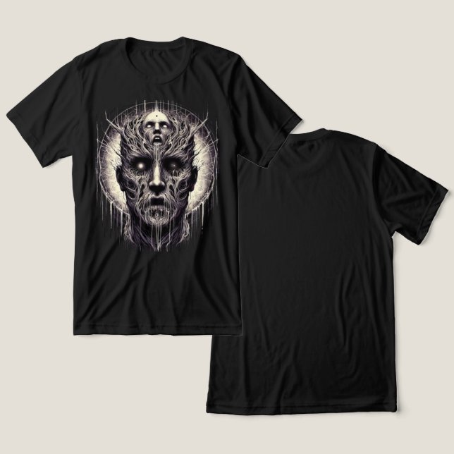 Eldritch Horror: Psychedelic Skull & Roots Art Tri-Blend Shirt (Design vorne & hinten)