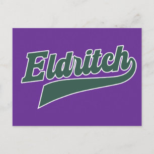 Eldritch League Schrift – Vintage-Lettering Feiertagspostkarte