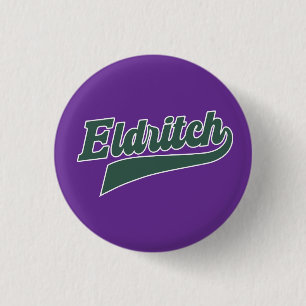 Eldritch League Schrift – Vintage Lovecraftianisch Button