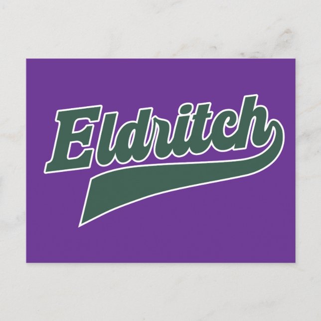 Eldritch League Script - Vintag Lettering Feiertagspostkarte (Vorderseite)