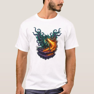Eldritch-Leeren-Drache – Feueratmender Kraken-Hybr T-Shirt