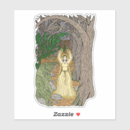 Eldritch Mistress (Fairy Lady in Woods) Aufkleber