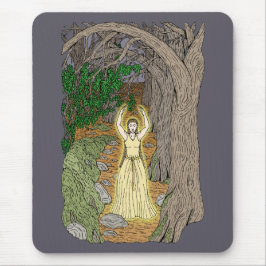 Eldritch Mistress (Fairy Lady in Woods) Mousepad