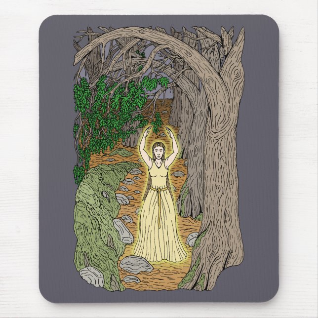 Eldritch Mistress (Fairy Lady in Woods) Mousepad (Vorne)