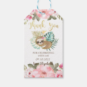 Eleagant Gold Glitzer Unicorn, Blumenbabydusche Geschenkanhänger