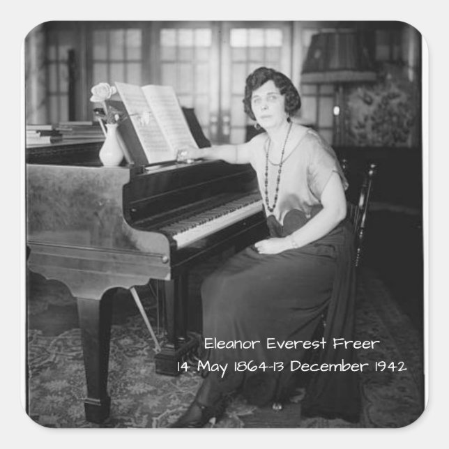 Eleanor Everest Freer Quadratischer Aufkleber (Vorderseite)