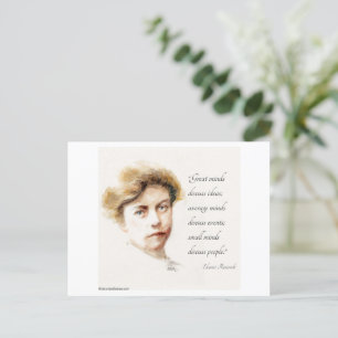 Eleanor Roosevelt & Great Minds Quote Wasserfarbe Postkarte