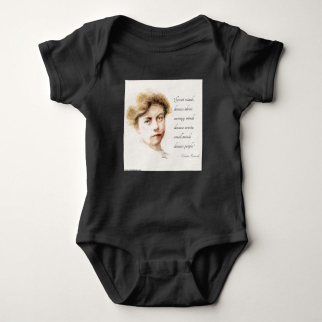 Eleanor Roosevelt & Great Minds Zitat Baby Strampler (Vorderseite)