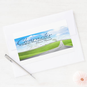 Eleanor Roosevelt Inspiration Zitat "Charakter" Rechteckiger Aufkleber