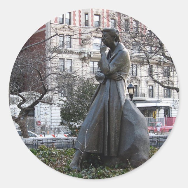 Eleanor Roosevelt Memorial Runder Aufkleber (Vorderseite)
