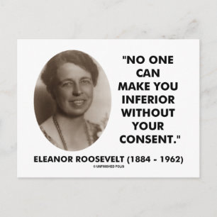 Eleanor Roosevelt Niemand kann dich unterlegen Postkarte