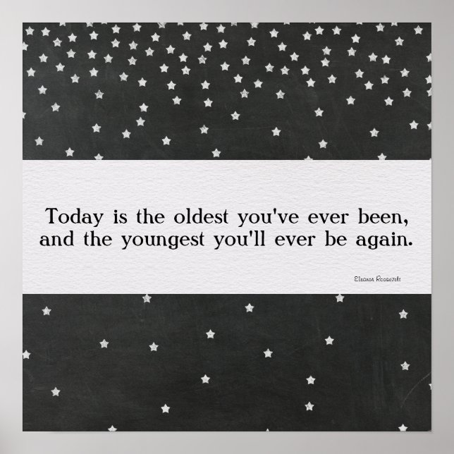 Eleanor Roosevelt Quote Chalkboard Design Poster (Vorne)