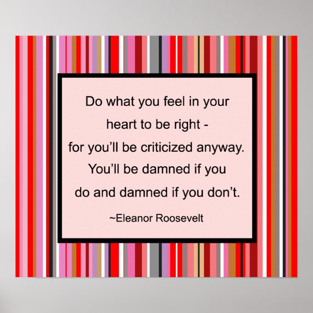 Eleanor Roosevelt Quote Poster (Vorne)