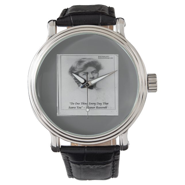 Eleanor Roosevelt & Quote Unisex Watch Armbanduhr (Vorderseite)