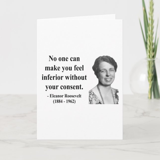 Eleanor Roosevelt Zitat 1b Karte (Vorderseite)