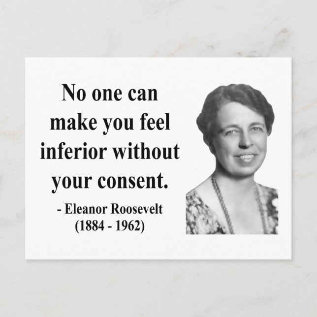 Eleanor Roosevelt Zitat 1b Postkarte (Vorderseite)