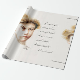 Eleanor Roosevelt & Zitate großer Geister Geschenkpapier