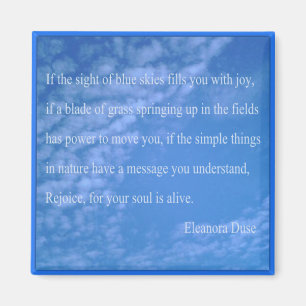 Eleanora Duse Nature Quote Sqr Kühlschrank Magnet