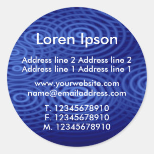 Elecric Rain Blue Business / Profil Runder Aufkleber