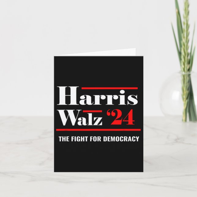 Elect Kamala Harris &amp; Tim Walz 2024 Karte (Vorderseite)