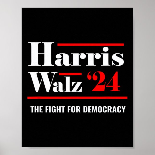 Elect Kamala Harris &amp; Tim Walz 2024 Poster (Vorne)