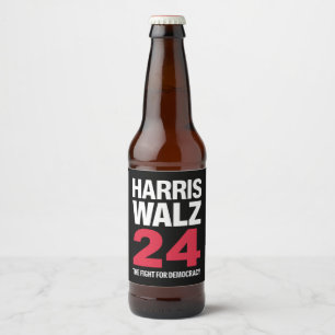 Elect Kamala Harris & Tim Walz 2024 Bierflaschenetikett
