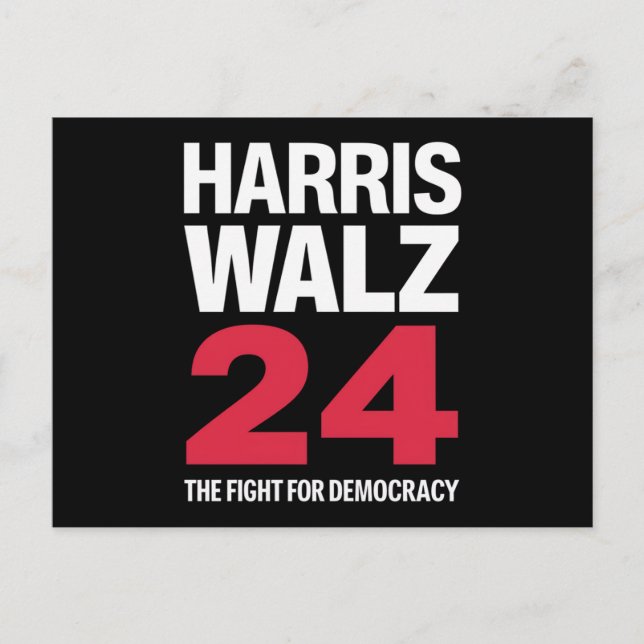 Elect Kamala Harris & Tim Walz 2024 Postkarte (Vorderseite)